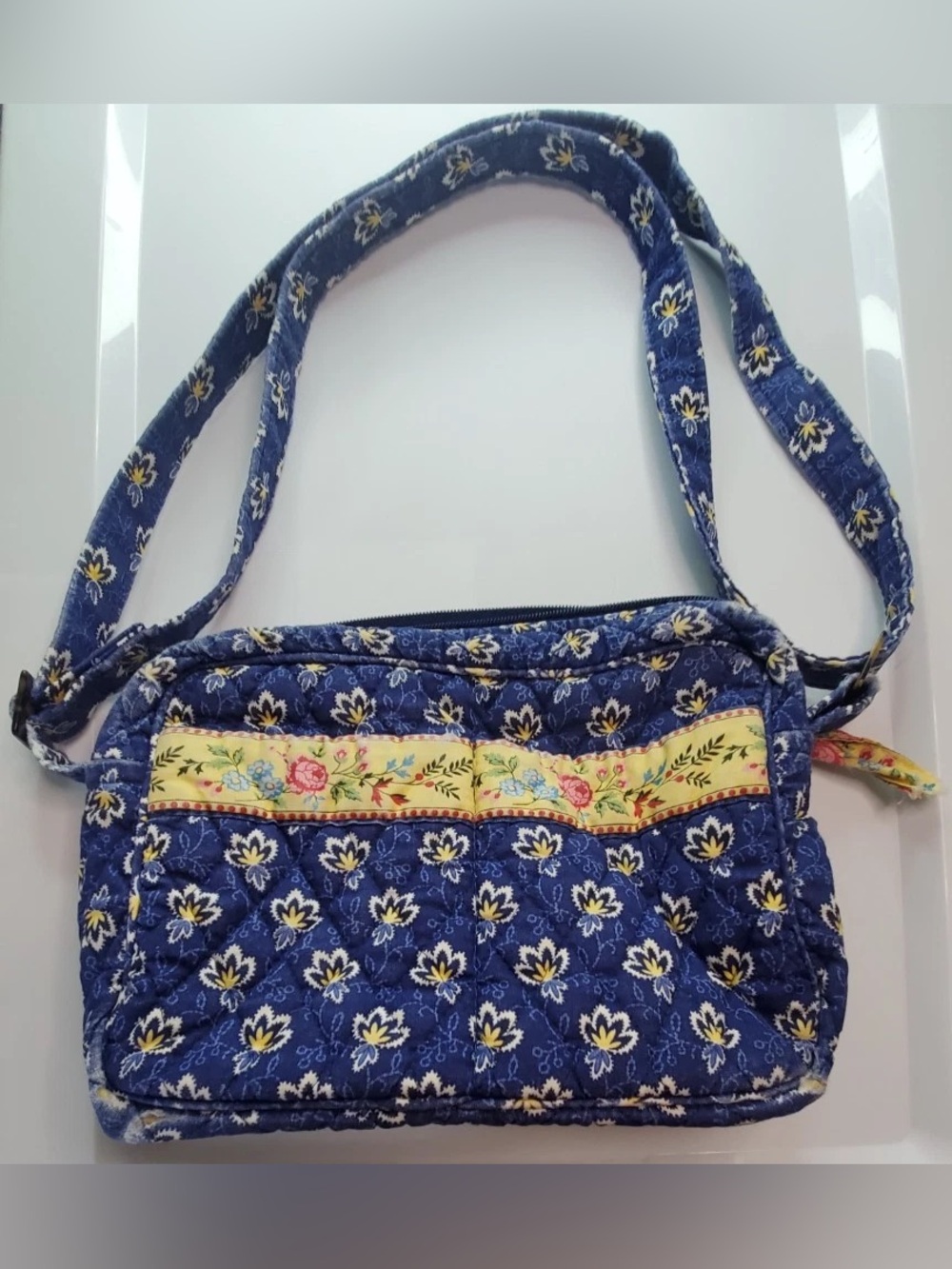 Vera Bradley Quilted Floral Denim Shoulder Bag Purse Vintage Y2K - Picture 15 of 16